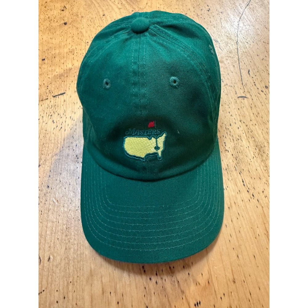 American Needle Masters Green Golf Tournament Logo Adjustable Strapback Hat